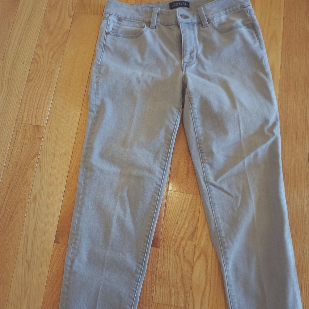 TALBOTS gray denim pants Flawless five-pocket size 6 boyfriend